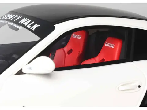 2024 PORSCHE 911 TURBO LB-WORKS WHITE WITH BLACK TOP 1/18 MODEL CAR BY GT SPIRIT