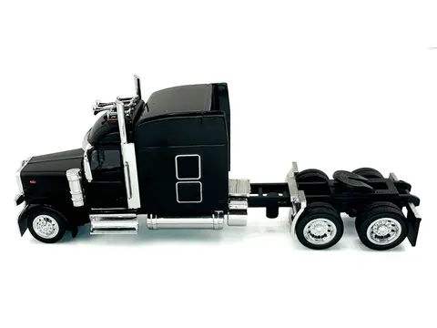 PETERBILT 589 WITH STAND UP SLEEPER CAB BLACK 1/87 (HO) PLASTIC MODEL CAR BY HO LOGISTICS