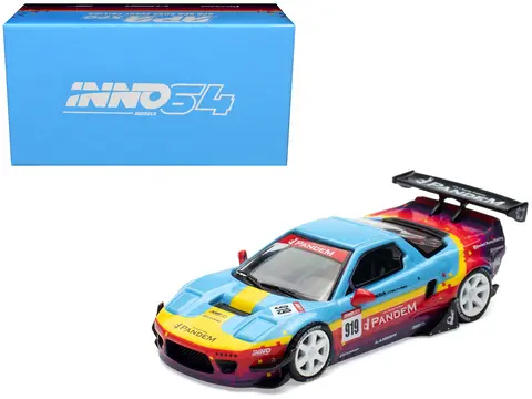HONDA NSX (NA1) #919 "PANDEM ROCKET BUNNY" LIGHT BLUE WITH GRAPHICS "APA XPO 2025 EVENT EDITION" 1/64 DIECAST MODEL CAR BY INNO MODELS