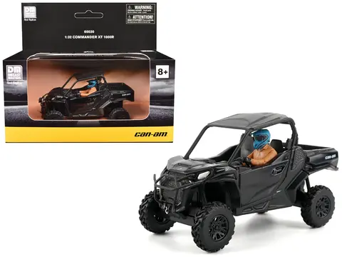 CAN-AM COMMANDER XT 1000R MATT BLACK WITH DRIVER FIGURE 1/32 DIECAST MODEL BY BRP MODELS