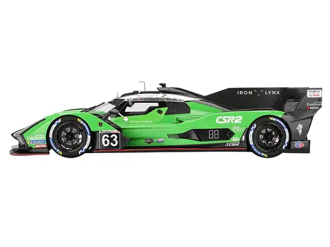 LAMBORGHINI SC63 #63 MATTEO CAIROLI - ANDREA CALDARELLI - ROMAIN GROSJEAN "IRON LYNX" IMSA "12 HOURS OF SEBRING" (2024) 1/18 MODEL CAR BY TOP SPEED