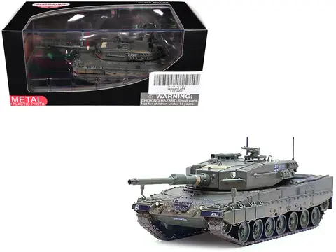 LEOPARD 2A4 MAIN BATTLE TANK WITH SNORKEL "GREEN CAMOUFLAGE" GERMAN ARMY "ARMOR PREMIUM" SERIES 1/72 DIECAST MODEL BY PANZERKAMPF