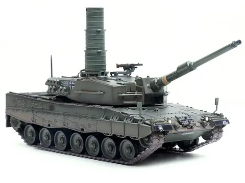 LEOPARD 2A4 MAIN BATTLE TANK WITH SNORKEL "GREEN CAMOUFLAGE" GERMAN ARMY "ARMOR PREMIUM" SERIES 1/72 DIECAST MODEL BY PANZERKAMPF