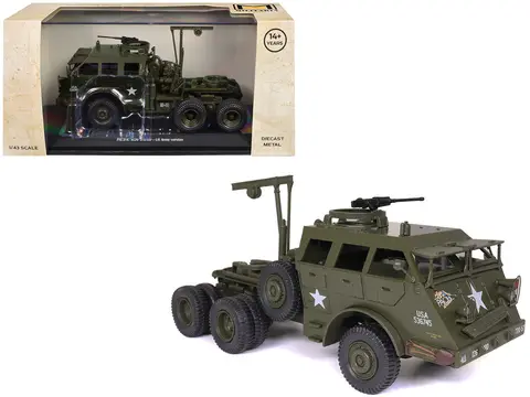 PACIFIC M26 TRACTOR OLIVE DRAB "UNITED STATES ARMY" 1/43 DIECAST MODEL BY MILITARIA DIE CAST