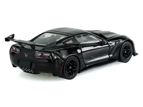 2019 CHEVROLET CORVETTE ZR1 BLACK "BLACK BANDIT" SERIES 31 1/64 DIECAST MODEL CAR BY GREENLIGHT