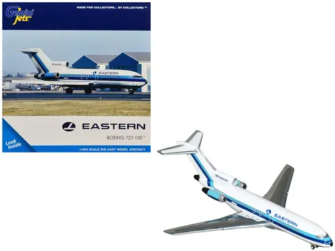 BOEING 727-100 COMMERCIAL AIRCRAFT "EASTERN AIR LINES" (N8164G) WHITE WITH BLUE STRIPES 1/400 DIECAST MODEL AIRPLANE BY GEMINIJETS