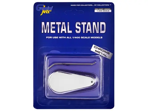 CHROME METAL DISPLAY STAND FOR 1/400 SCALE MODELS BY GEMINIJETS