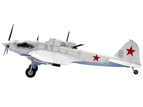 ILYUSHIN IL-2 SHTURMOVIK AIRCRAFT WHITE "3RD SQUADRON 505TH AIR ASSAULT REGIMENT 226TH AIR ASSAULT DIVISION BATTLE OF STALINGRAD" (1942) SOVIET AIR FORCE 1/72 DIECAST MODEL AIRPLANE BY LEGION
