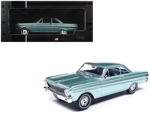 1964 FORD FALCON DYNASTY GREEN METALLIC 1/24 DIECAST MODEL BY IXO MODELS