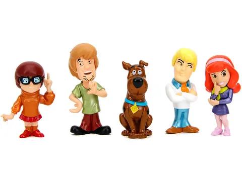 SET OF 5 DIECAST FIGURES "SCOOBY-DOO" TV SERIES "METALFIGS" SERIES DIECAST MODELS BY JADA