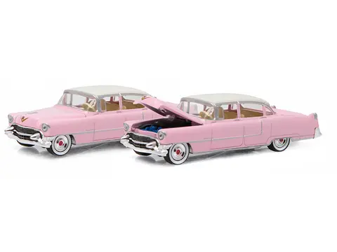 1955 CADILLAC FLEETWOOD SERIES 60 SPECIAL ELVIS PRESLEY "PINK CADILLAC" (1935-1977) 1/64 DIECAST MODEL CAR BY GREENLIGHT