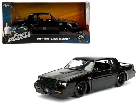DOM'S BUICK GRAND NATIONAL BLACK "FAST & FURIOUS" MOVIE 1/24 DIECAST MODEL CAR BY JADA
