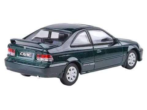 1999 HONDA CIVIC SI EM1 CLOVER GREEN PEARL METALLIC WITH SUNROOF 1/64 DIECAST MODEL CAR BY PARAGON