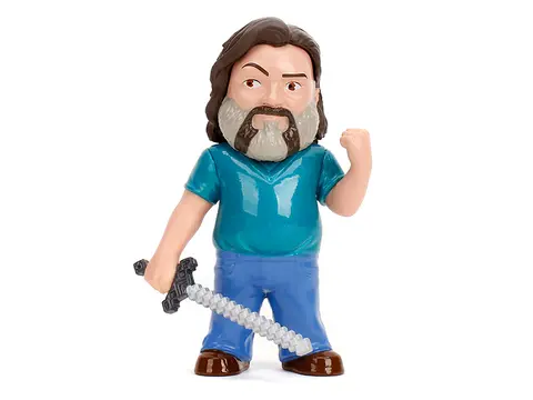 SET OF 4 DIECAST FIGURES "A MINECRAFT MOVIE" (2025) MOVIE "METALFIGS" SERIES DIECAST MODELS BY JADA