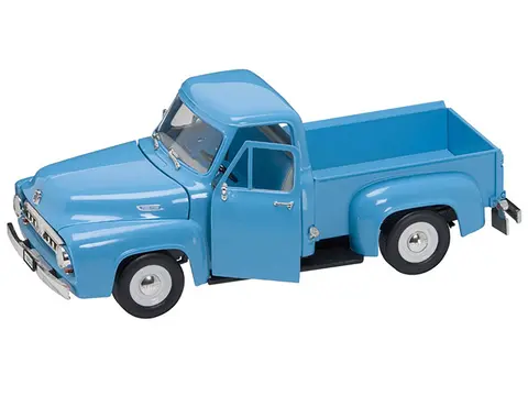 1953 FORD F-100 PICKUP TRUCK LIGHT BLUE 1/18 DIECAST MODEL CAR BY ROAD SIGNATURE