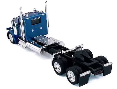 PETERBILT 589 2-AXEL DAY CAB BLUE METALLIC 1/87 (HO) PLASTIC MODEL CAR BY HO LOGISTICS