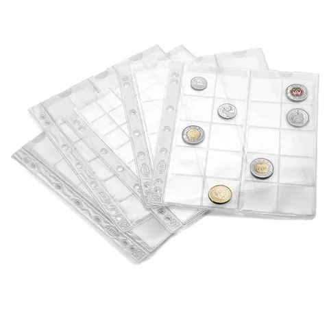 ASSORTED COIN SHEETS - PACKAGE OF FIVE