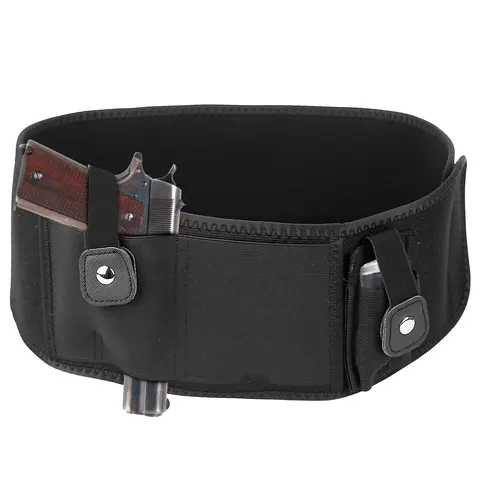 BELLY BAND GUN HOLSTER ADJUSTABLE WAIST CARRY TACTICAL PISTOL POUCH BREATHABLE NEOPRENE GUN BELT BAG