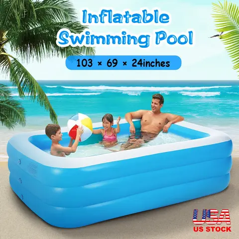 INFLATABLE SWIMMING POOLS FAMILY SWIM PLAY CENTER POOL BLOW UP KIDDIE POOL FOR FAMILY INFLATABLE LOUNGE POOL FOR KIDS BABY ADULT INFLATABLE WATER BALL