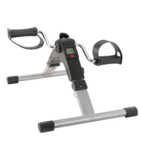 FOLDABLE EXERCISE BIKE PEDAL FITNESS EXERCISER CYCLE BIKE W/ LCD DISPLAY MINI PEDAL EXERCISER FOR LEG ARM PHYSICAL THERAPY HOME OFFICE GYM
