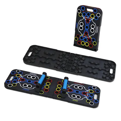MULTIFUNCTIONAL PUSH UP BOARD HOME STRENGTH TRAINING EQUIPMENT WITH 15 FITNESS ACCESSORIES PILATES BAR RESISTANCE BAND ROLLER WHEEL FULL BODY WORKOUT 