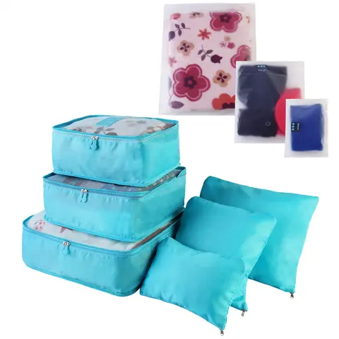 9PCS CLOTHES STORAGE BAGS WATER-RESISTANT TRAVEL LUGGAGE ORGANIZER CLOTHING PACKING CUBES FOR BLOUSE HOSIERY STOCKING UNDERWEAR