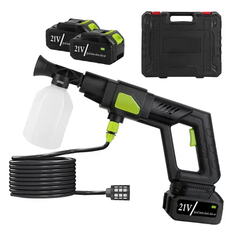 CORDLESS PRESSURE WASHER PORTABLE ELECTRIC POWER WASHER HIGH PRESSURE WATER SPRAYER 435PSI CAR WASHER CLEANER WITH 6-IN-1 NOZZLE FOAM BOTTLE FILTER 15