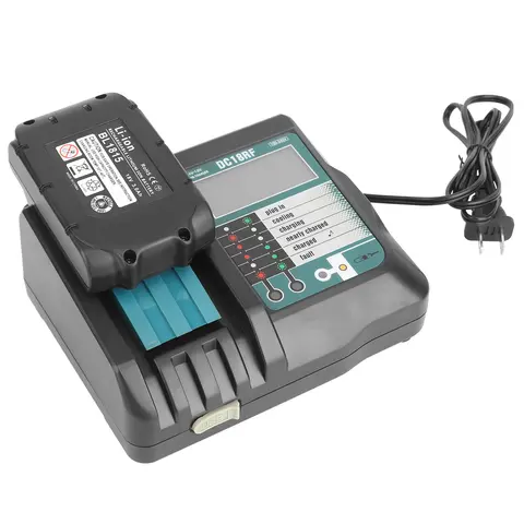 RAPID CHARGER REPLACEMENT FIT FOR MAKITA 14.4-18V BATTERY BL1860 BL1830 BL1850 WITHLCD DISPLAY USB PORT