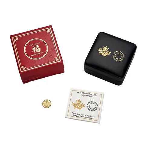 LUCKY DRAGON – 1/20 OZ. PURE GOLD COIN