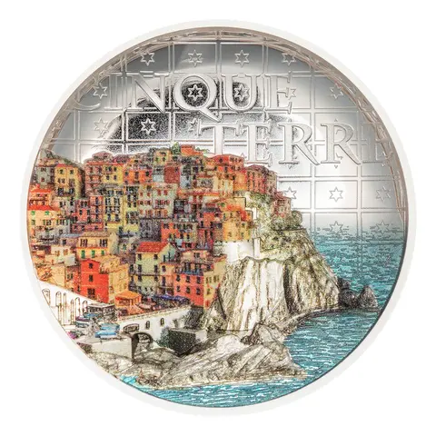 THE ARCHITECTURES OF THE WORLD – CINQUE TERRE - FINE SILVER COIN