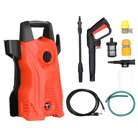 ELECTRIC HIGH PRESSURE WASHER 1740PSI MAX 2.6GPM POWERFUL CAR WASHER PRESSURE CLEANER WITH ADJUSTABLE SPRAY NOZZLE SOAP DISPENSER IPX5 WATERPROOF FOR 