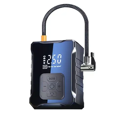 150PSI CORDLESS TIRE INFLATOR WITH CAR CHARGER DIGITAL AIR COMPRESSOR WITH LED LIGHT EMERGENCY POWER BANK FOR CARS MOTORCYCLES BICYCLES BALLS