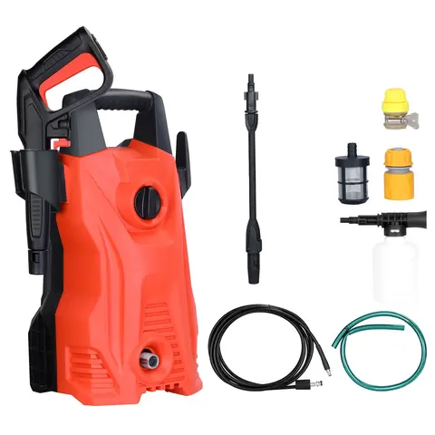 ELECTRIC HIGH PRESSURE WASHER 1740PSI MAX 2.6GPM POWERFUL CAR WASHER PRESSURE CLEANER WITH ADJUSTABLE SPRAY NOZZLE SOAP DISPENSER IPX5 WATERPROOF FOR 