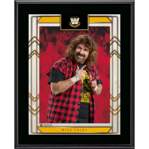 MICK FOLEY 10.5" X 13" SUBLIMATED PLAQUE