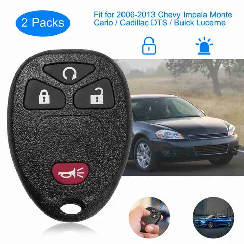 2 KEYLESS ENTRY CAR KEY REMOTE KEY FOB CASE BUTTON PAD REPLACEMENT FOR OUC60270