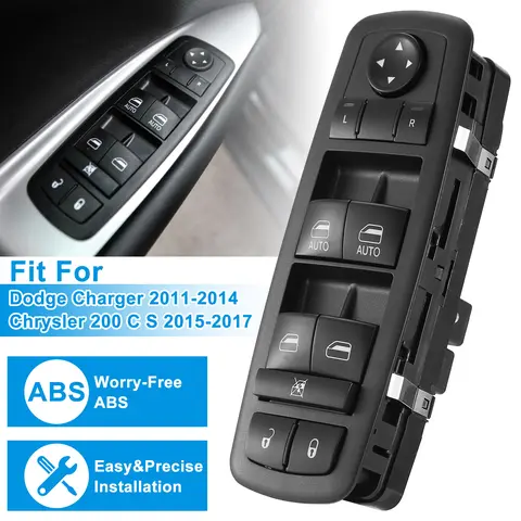 ELECTRIC MASTER POWER WINDOW SWITCH FIT FOR 2011-2017 DODGE CHARGER CHRYSLER FRONT LEFT DRIVER SIDE 68231805AA