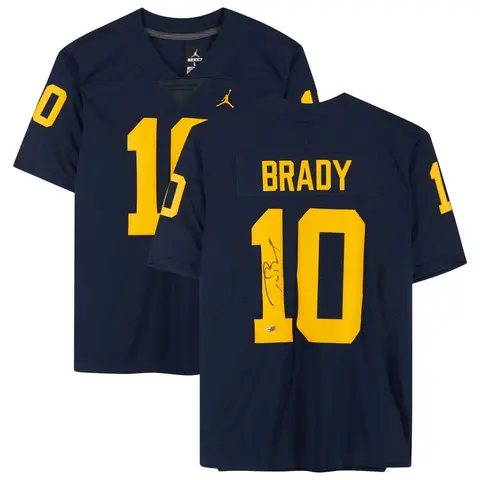 TOM BRADY NAVY MICHIGAN WOLVERINES AUTOGRAPHED NIKE LIMITED JERSEY