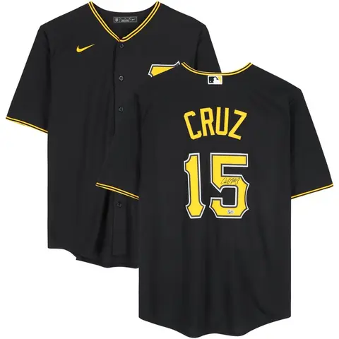 ONEIL CRUZ PITTSBURGH PIRATES AUTOGRAPHED BLACK NIKE REPLICA JERSEY