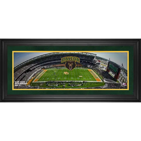 BAYLOR BEARS FRAMED 10" X 30" MCLANE STADIUM PANORAMIC PHOTOGRAPH