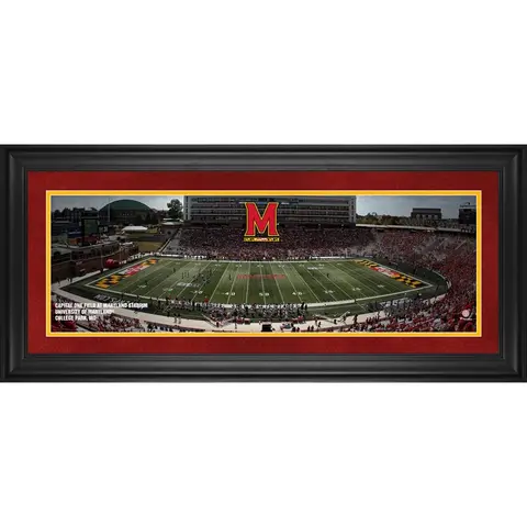 MARYLAND TERRAPINS FRAMED 10" X 30" CAPITAL ONE FIELD AT MARYLAND STADIUM PANORAMIC PHOTOGRAPH