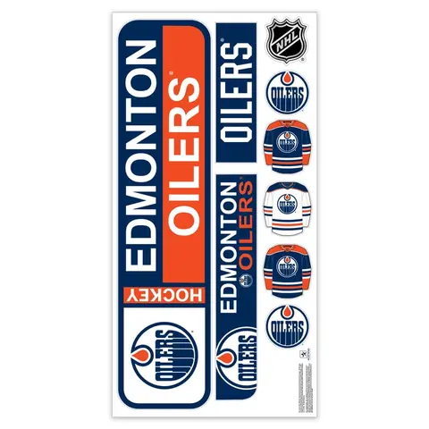 EDMONTON OILERS REPOSITIONABLE STREET SIGNS WALL DECAL SET