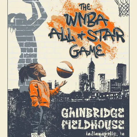 PHENOM GALLERY 2025 WNBA ALL-STAR GAME 18" X 24" SERIGRAPH