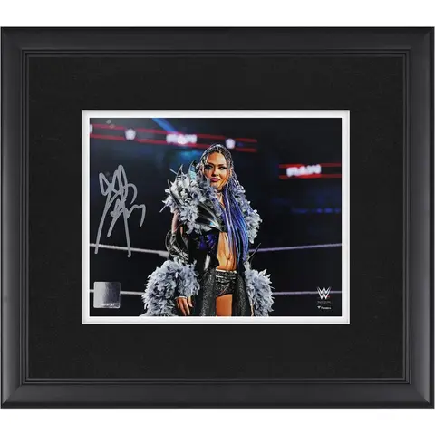 GIULIA WWE AUTOGRAPHED FRAMED 8" X 10" RAW IN-RING ENTRANCE PHOTOGRAPH