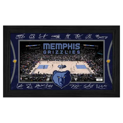 HIGHLAND MINT  MEMPHIS GRIZZLIES 2025 SIGNATURE COURT FRAMED PICTURE