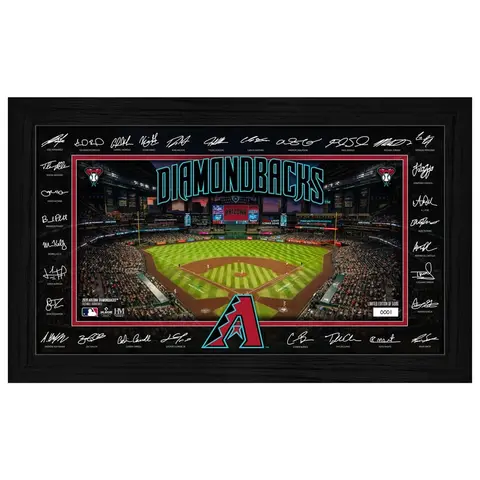 HIGHLAND MINT ARIZONA DIAMONDBACKS 12" X 20" 2026 SIGNATURE FIELD PHOTOGRAPH - FACSIMILE SIGNATURES