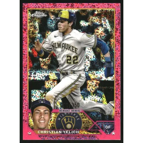 2023 TOPPS CHROME MAGENTA SPECKLE REFRACTORS #109 CHRISTIAN YELICH