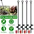 4 PACK HEAVY DUTY GROUND AUGER STAKES 2.76IN WIDE SPIRAL DRILL BITS SOIL HOLE DIGGING DRILL SHAFT FARM VEGETABLE FLOWER PLANTING EARTH PLANTER DIGGER