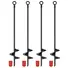 4 PACK HEAVY DUTY GROUND AUGER STAKES 2.76IN WIDE SPIRAL DRILL BITS SOIL HOLE DIGGING DRILL SHAFT FARM VEGETABLE FLOWER PLANTING EARTH PLANTER DIGGER