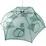 FISHING TRAP NET PORTABLE FOLDED FISHING BAIT TRAP SHRIMP MINNOW CRAB BAIT NET 6 SIDES 6 HOLES CRAYFISH CAST MESH TRAP AUTOMATIC