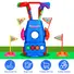 TODDLER GOLF SET WITH 4 BALLS 4 CLUBS 2 HOLES 2 FLAGS GOLF CART INDOOR OUTDOOR GOLF GAME GIFT FOR 3-5 YEARS OLD KIDS